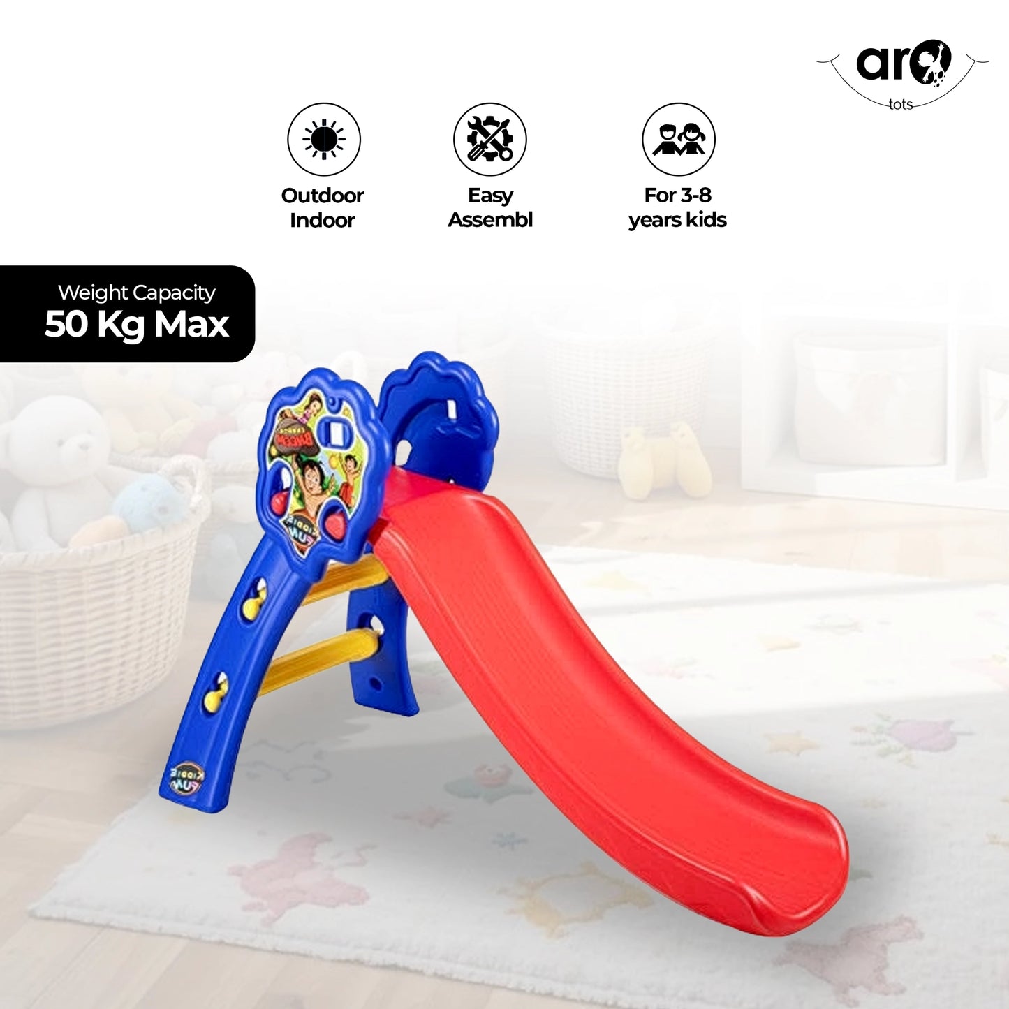 Chota Bheem Kids Slide for Indoor and Outdoor Play by AROTOTS