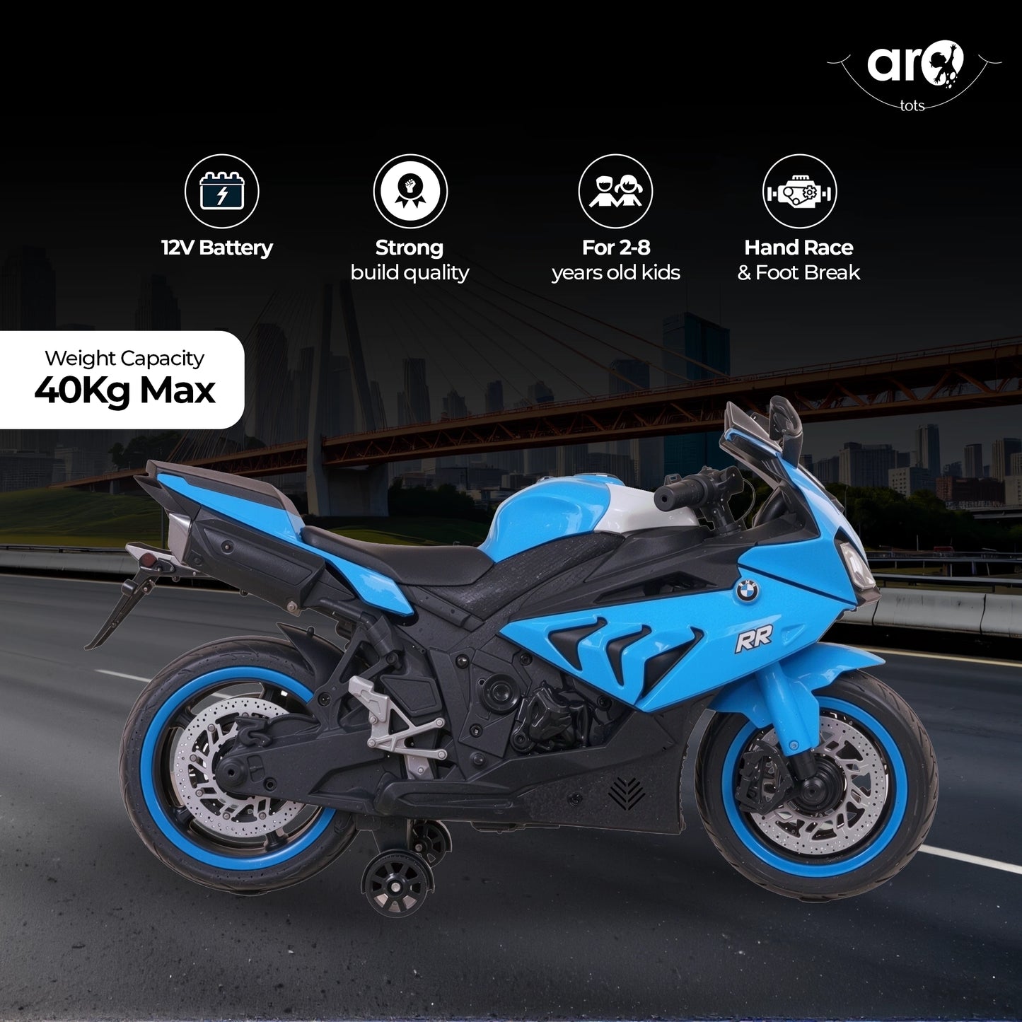 Kids BMW RR 018 Style Battery Operated Bike - AROTOTS