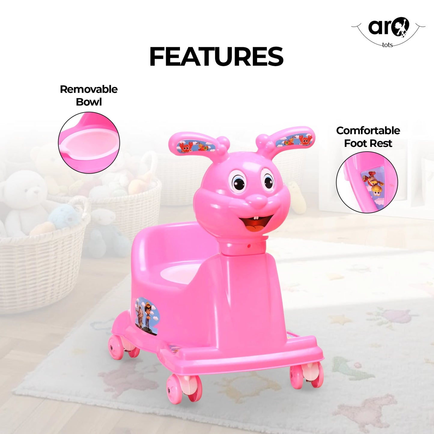 Rabbit Kids Potty Chair for Easy Toilet Training by AROTOTS