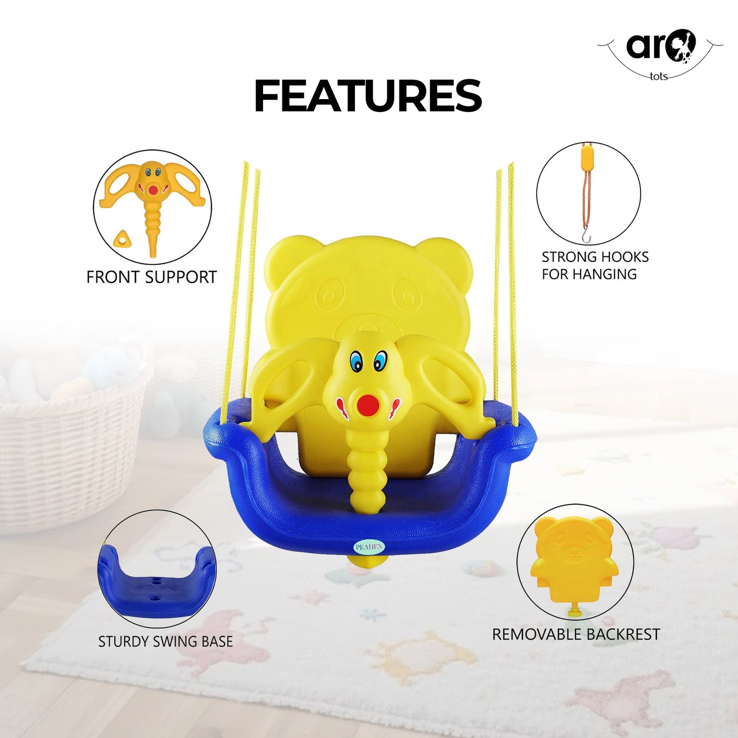 Adjustable Kids Swing for Safe and Fun Outdoor Play by AROTOTS