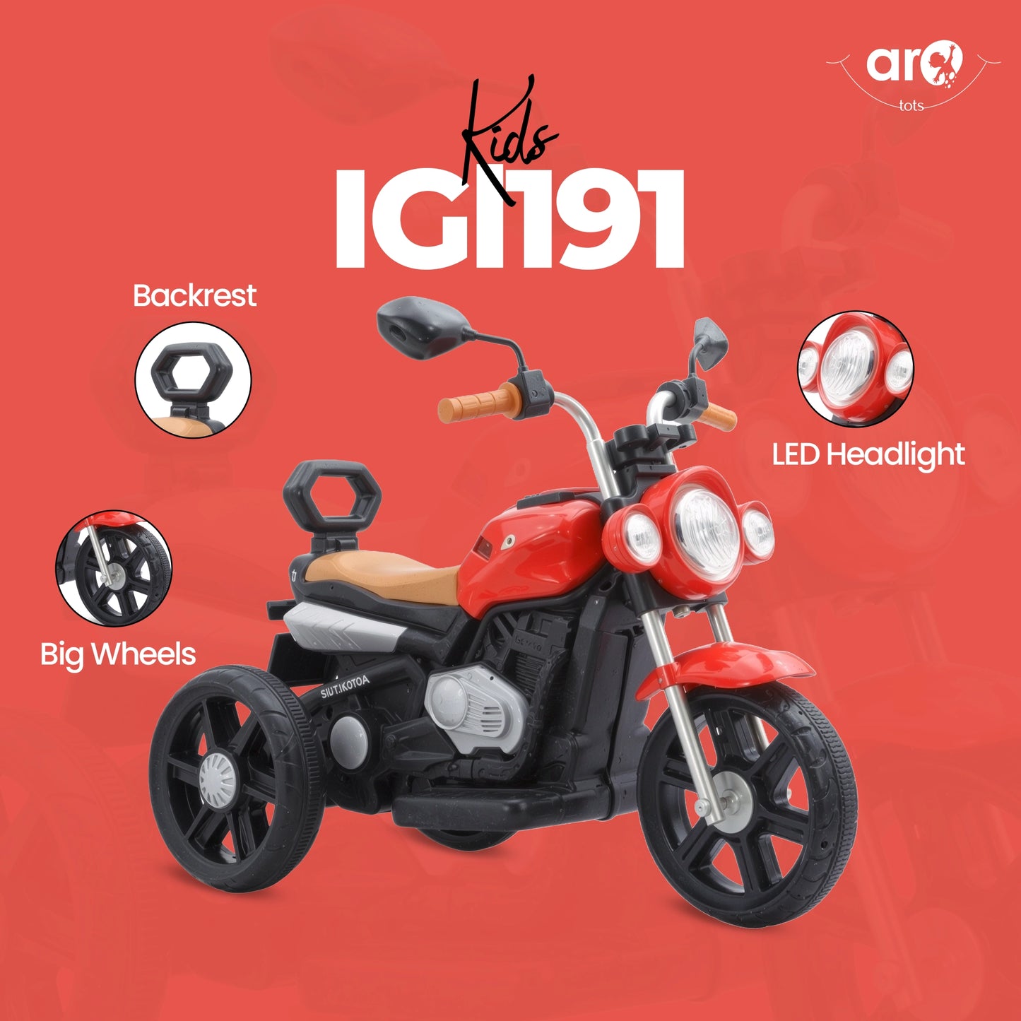 Kids IGL 191 Electric Ride On Bike - AROTOTS