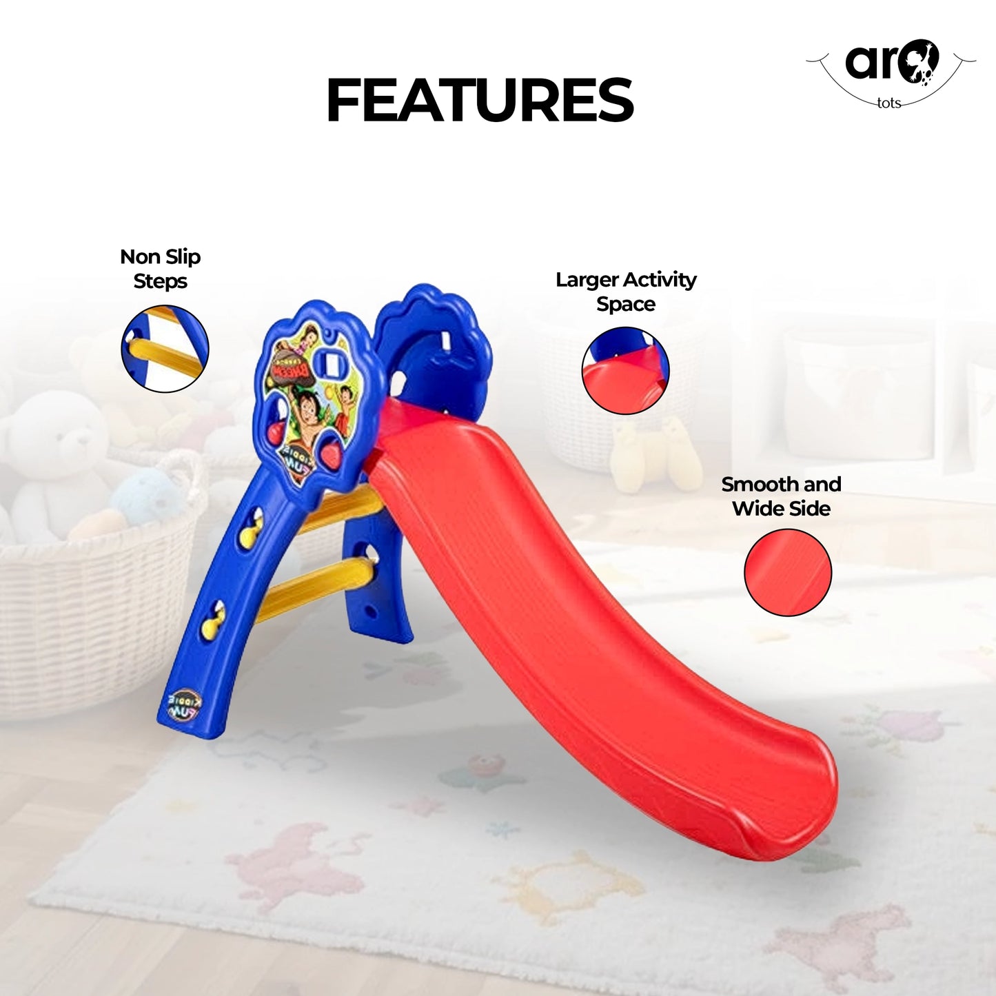 Chota Bheem Kids Slide for Indoor and Outdoor Play by AROTOTS