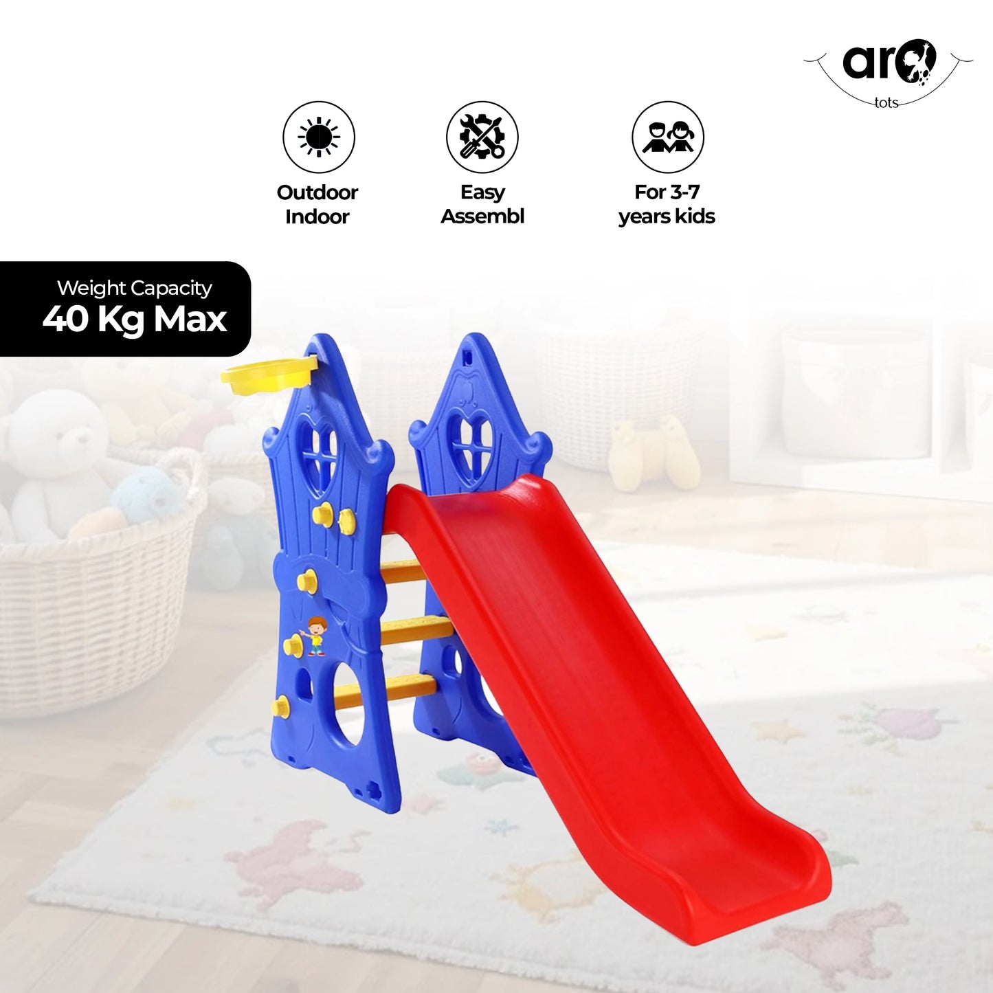 Folding Kids Slide for Easy Storage and Play by AROTOTS