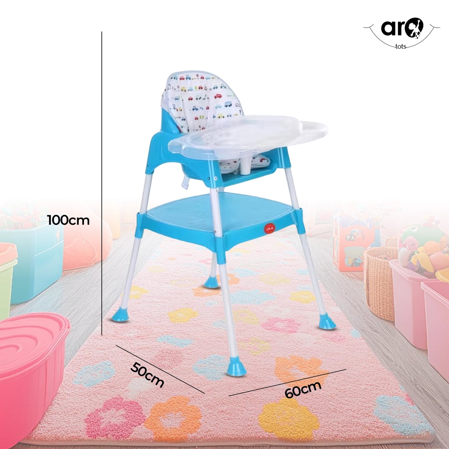 4 in 1 Yummy Kids High Chair for Feeding and Play by AROTOTS