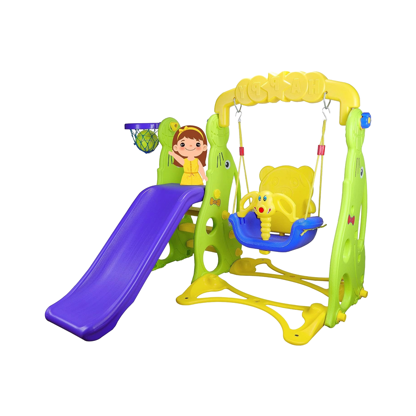 Dolphin Kids Slide with Swing for Extra Fun by AROTOTS