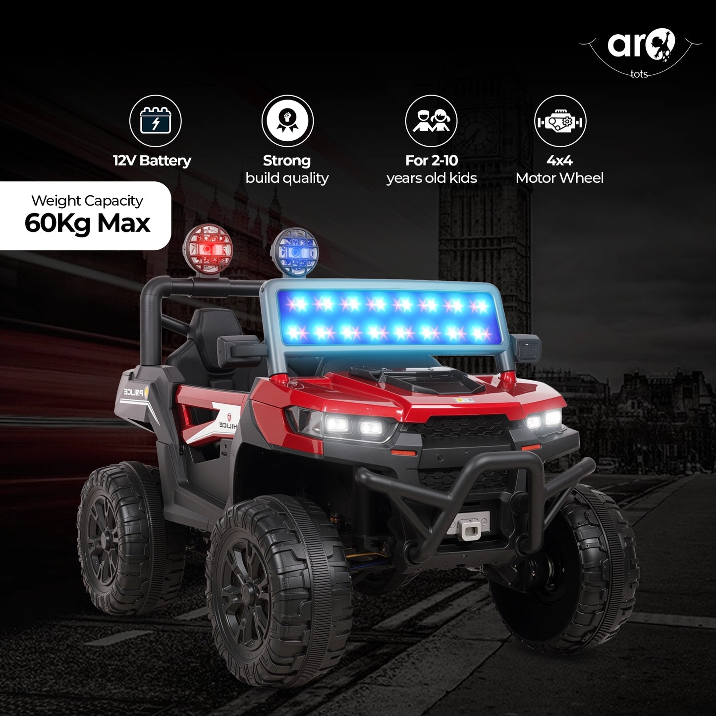 J66 Kids Electric Ride On Car by AROTOTS