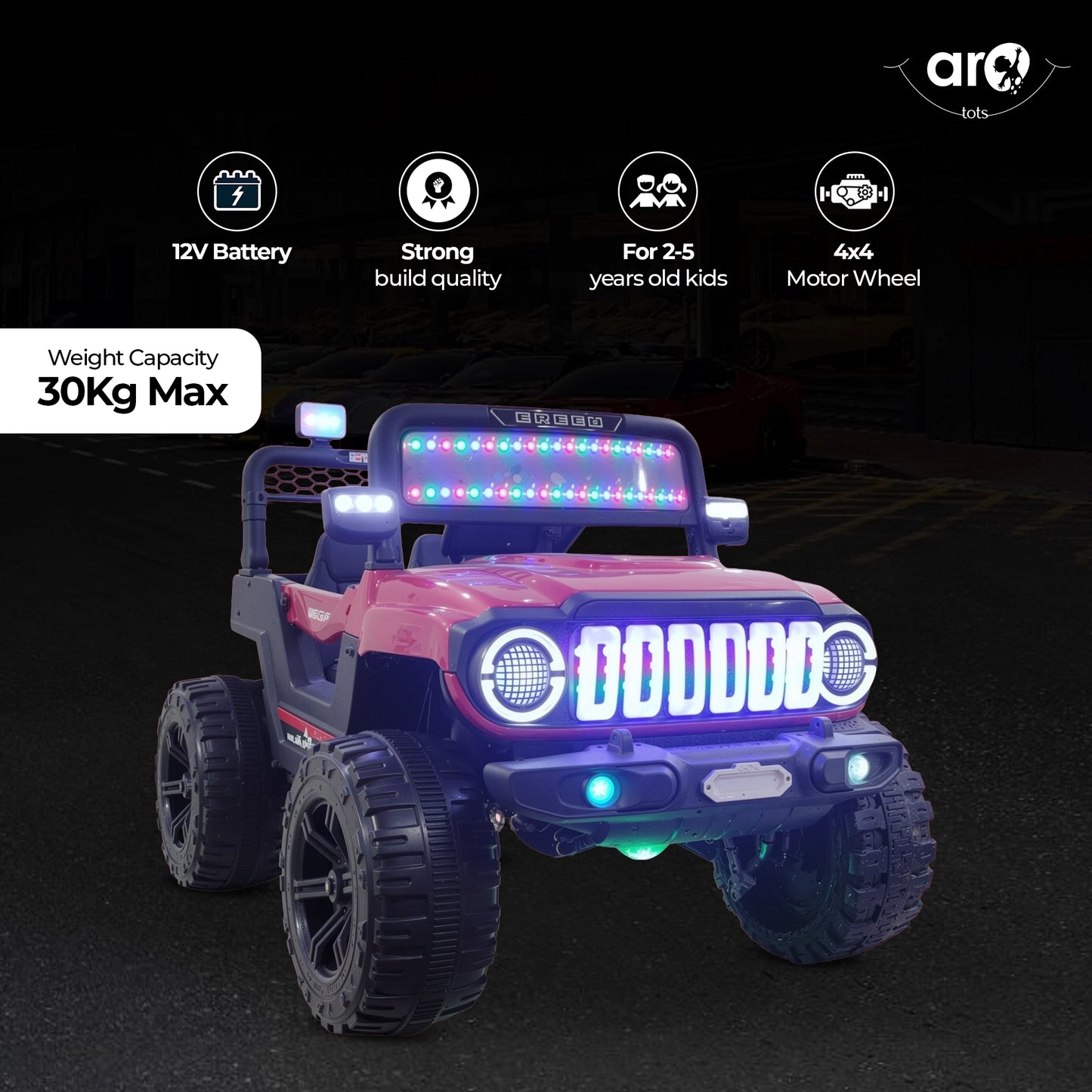 908 Kids Jeep Battery Operated Ride On by AROTOTS