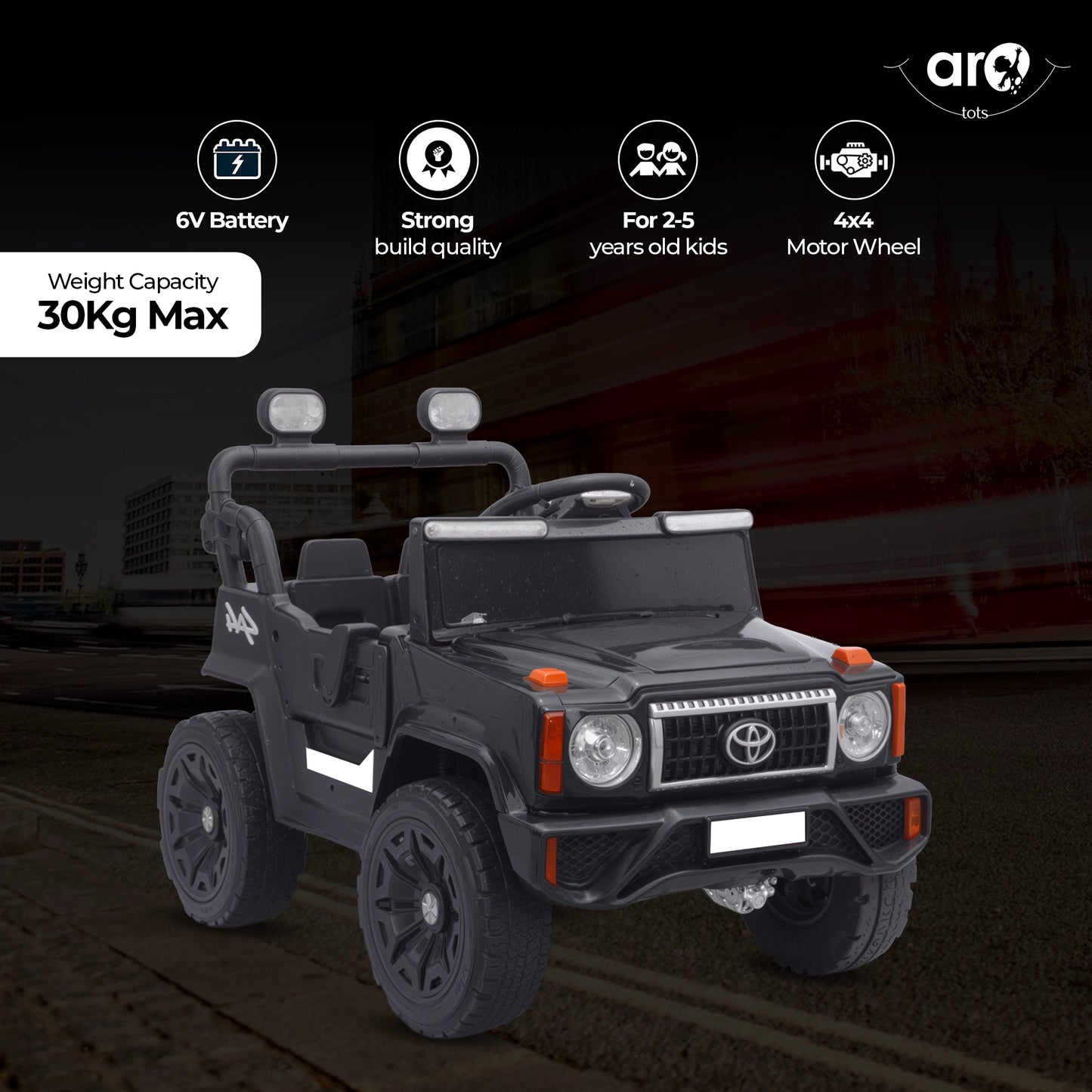 BH80D Kids Electric Toy Car for Indoor Outdoor Play by AROTOTS