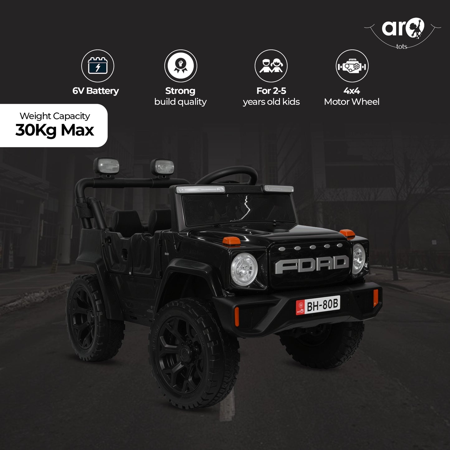 BH80B Kids Electric Ride On Car with Smooth Control by AROTOTS