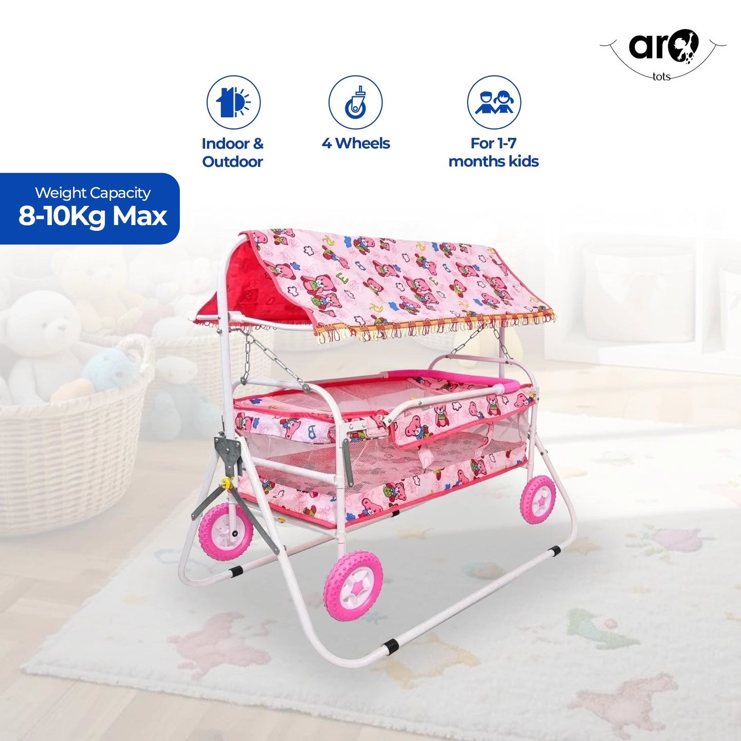C-31 Baby Palna with Box for Storage and Comfort by AROTOTS