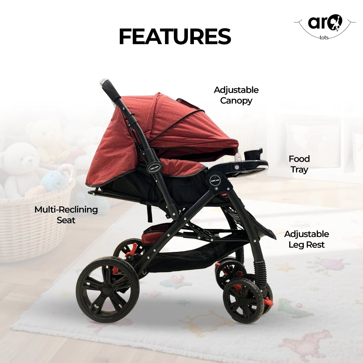 6616 S Kids Stroller for Convenient Outdoor Travel by AROTOTS