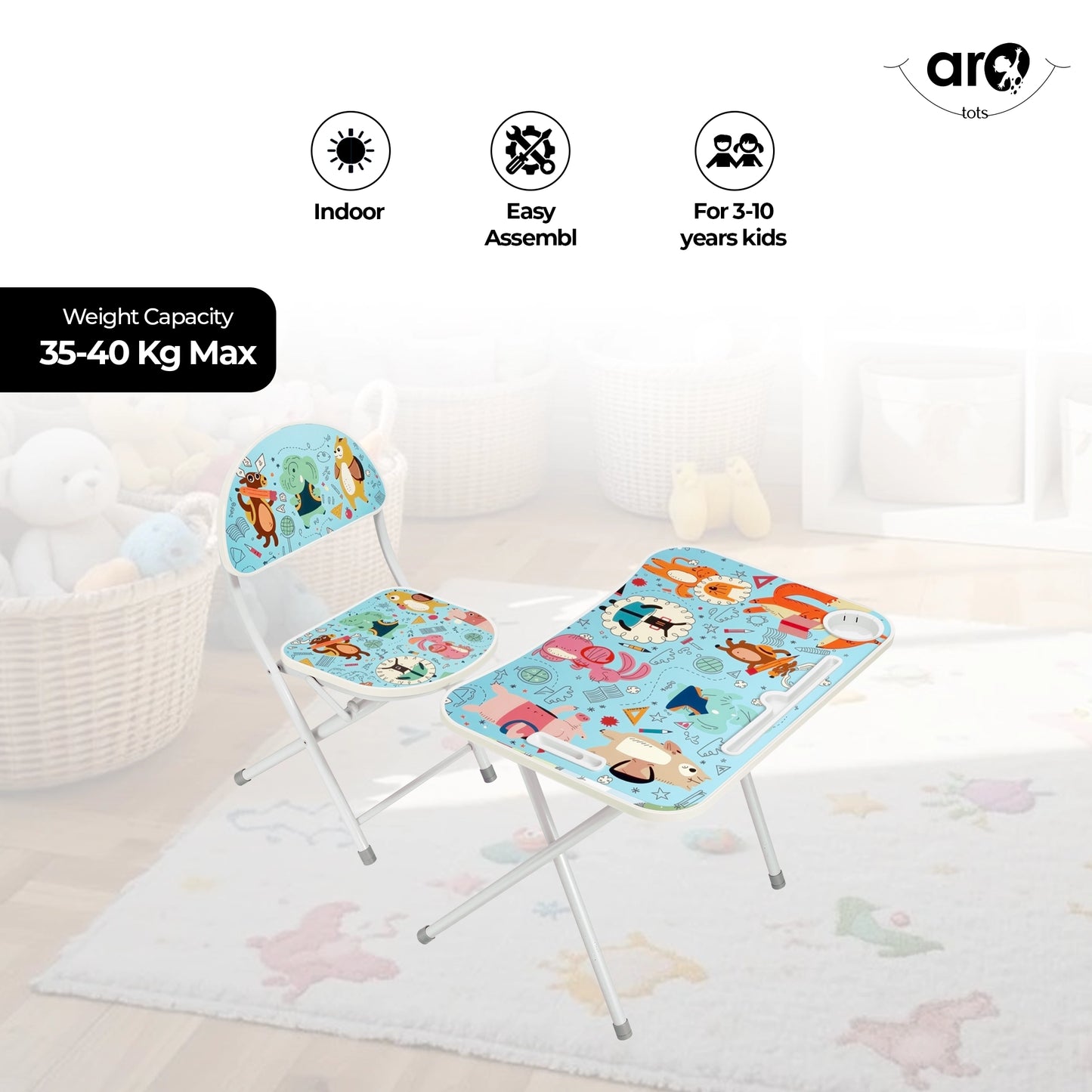 Sporty Table Chair Round for Kids Study by AROTOTS