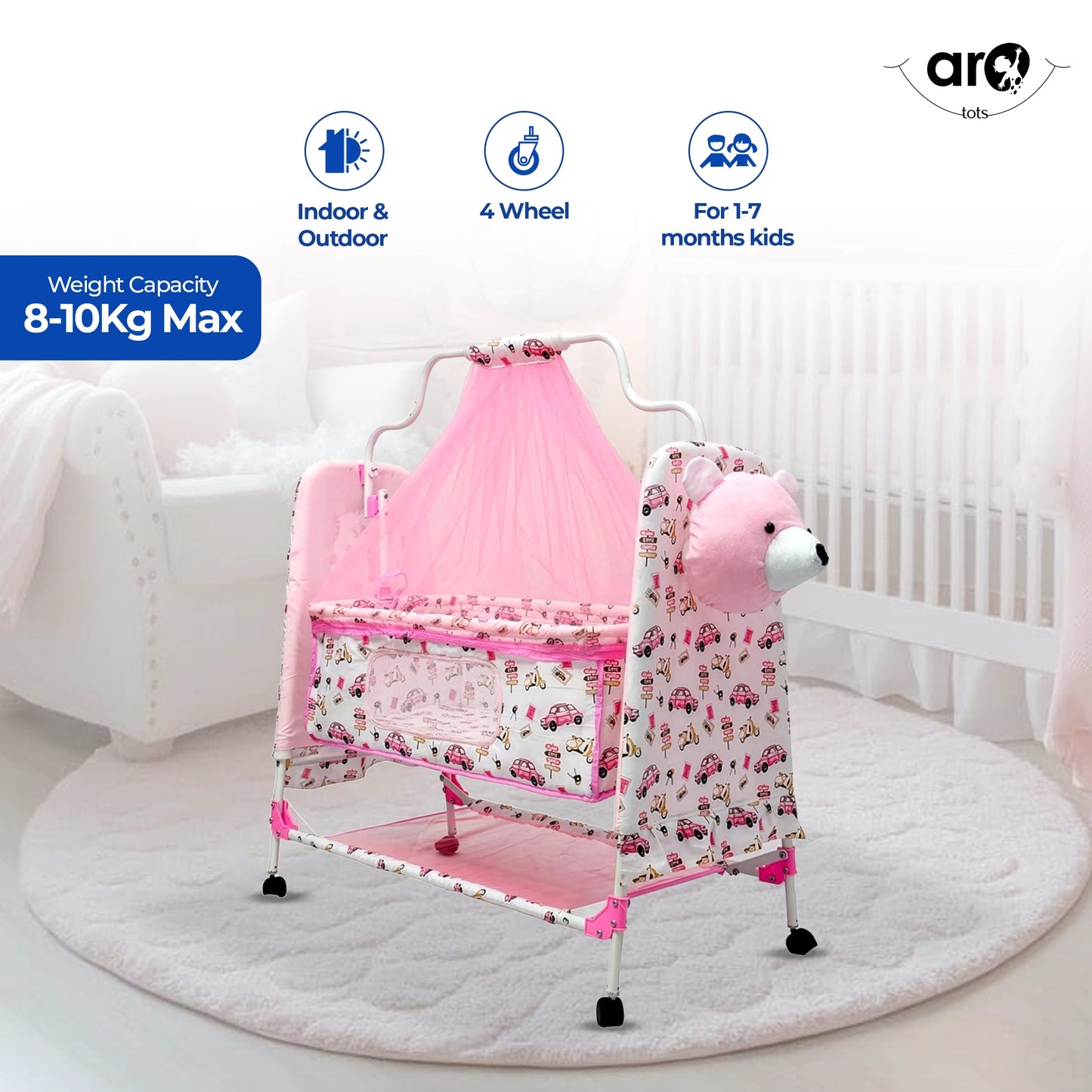 444 TeddyCrib Eco Baby Palna for Cozy Sleep by AROTOTS