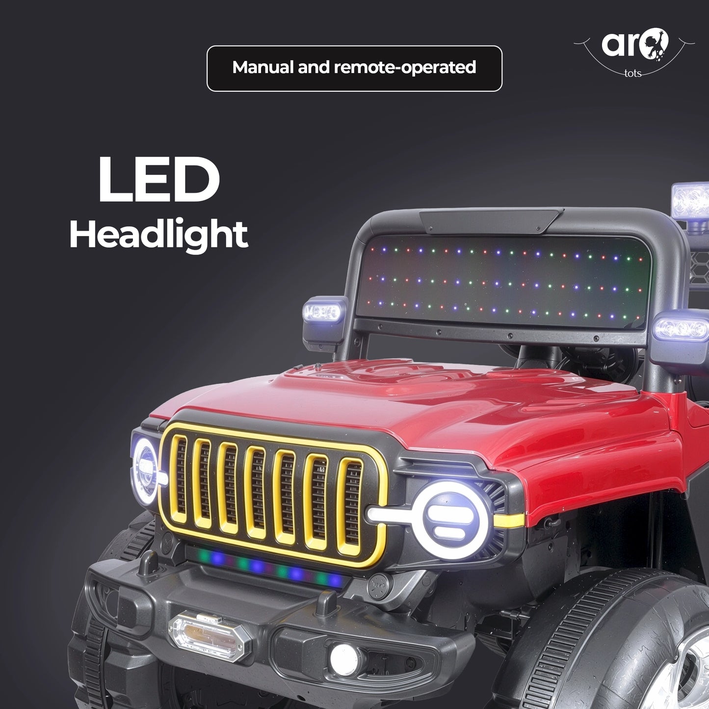 6100 Kids Jeep Ride On Car for Outdoor Driving by AROTOTS
