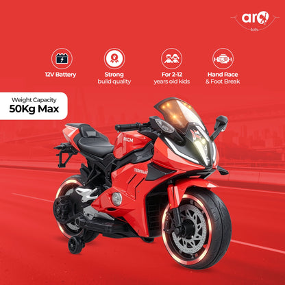Kids Hero Style Electric Ride On Bike - AROTOTS