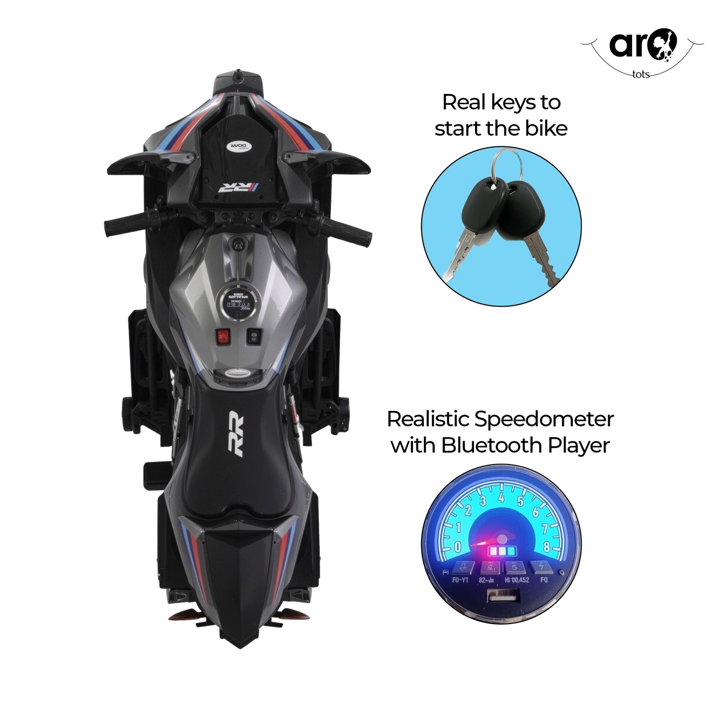 Kids BMW RR 018 Painted Battery Operated Bike - AROTOTS