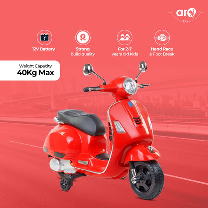 Kids Vespa Style Electric Scooty - AROTOTS