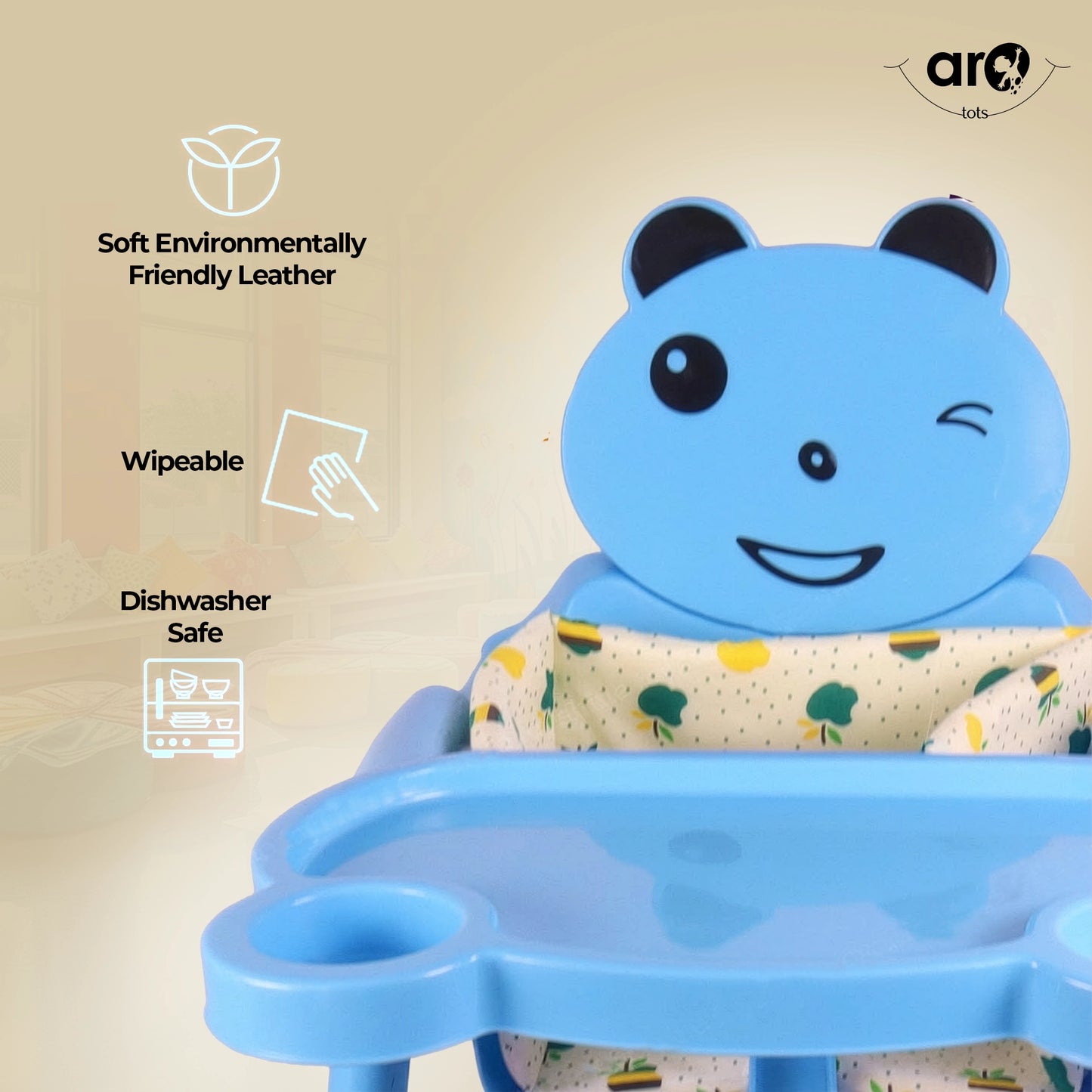 3 in 1 Foody Kids High Chair for Feeding and Sitting by AROTOTS