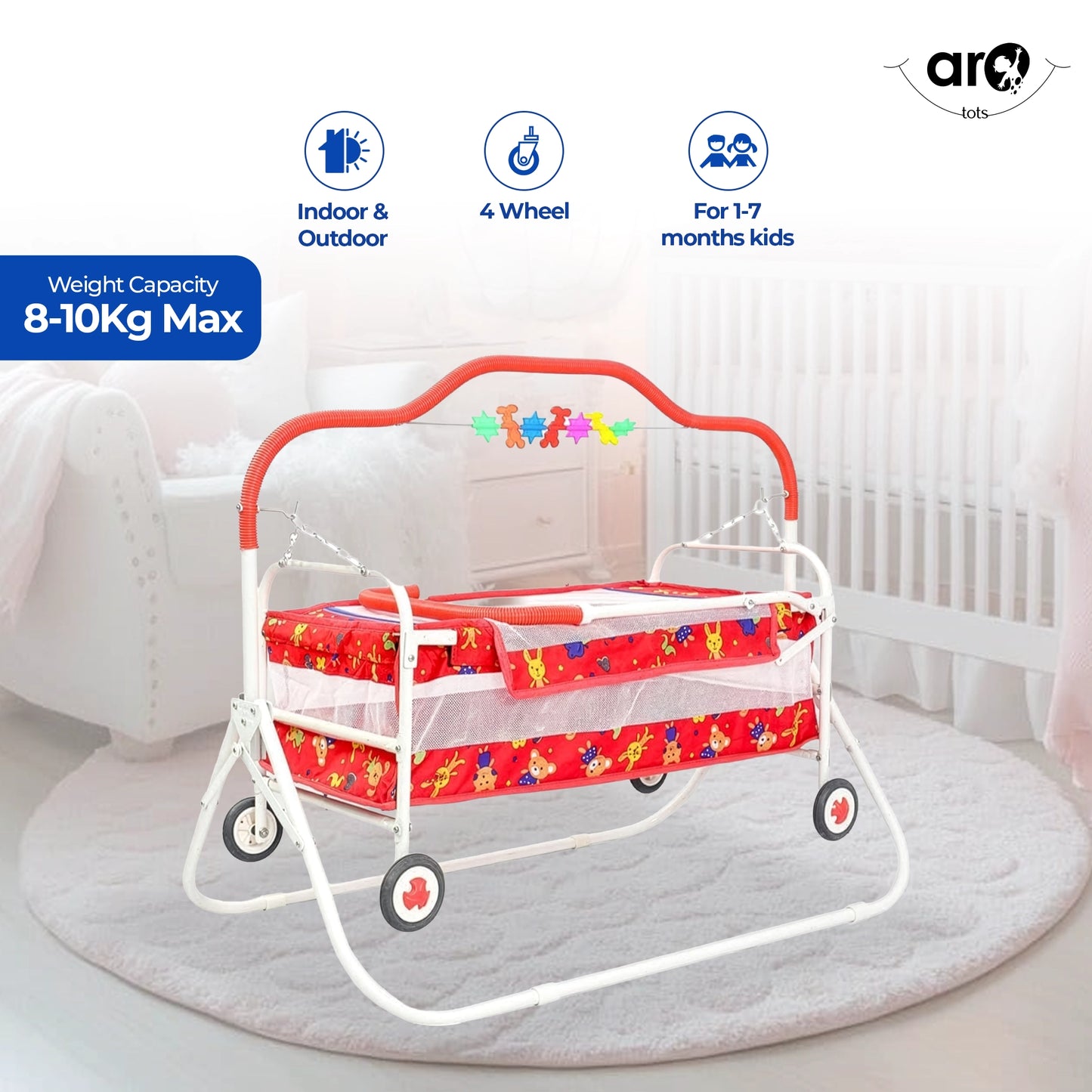 106 Baby Jhula Palna 6/8 Size for Smooth Swinging by AROTOTS