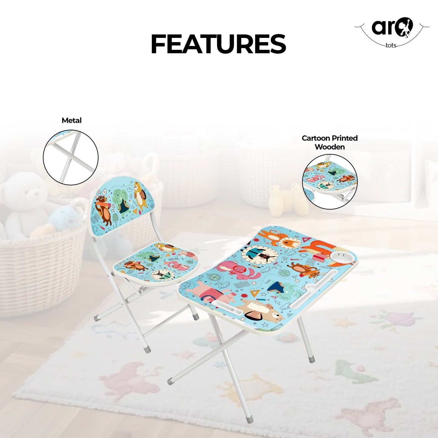 Sporty Table Chair Round for Kids Study by AROTOTS