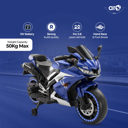 Kids Yamaha R15 Style Electric Ride On Bike - AROTOTS