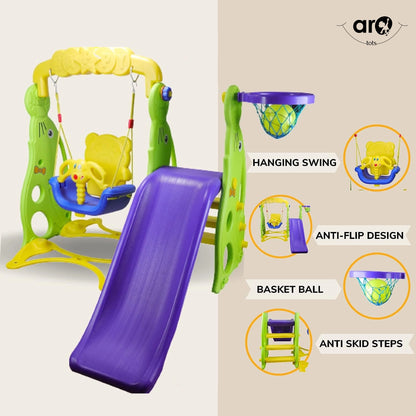 Dolphin Kids Slide with Swing for Extra Fun by AROTOTS