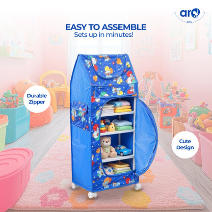 4 Tray Plastic Kids Almirah for Toy Storage by AROTOTS