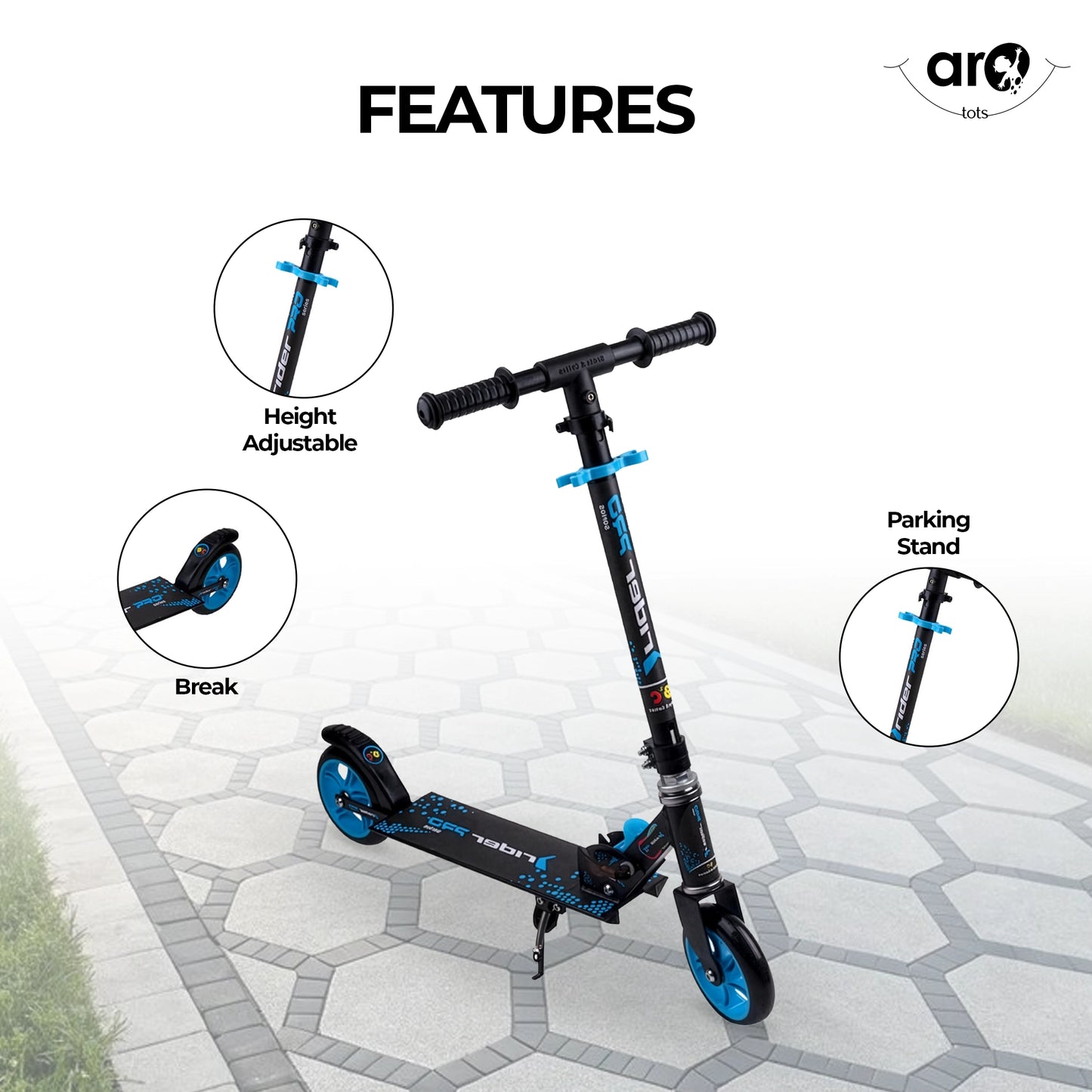 Rider Pro Kids Scooty for Smooth and Fun Outdoor Play by AROTOTS