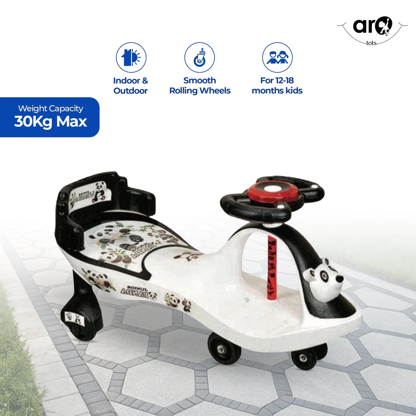 Eco Panda Kids Magic Car Ride On Toy by AROTOTS