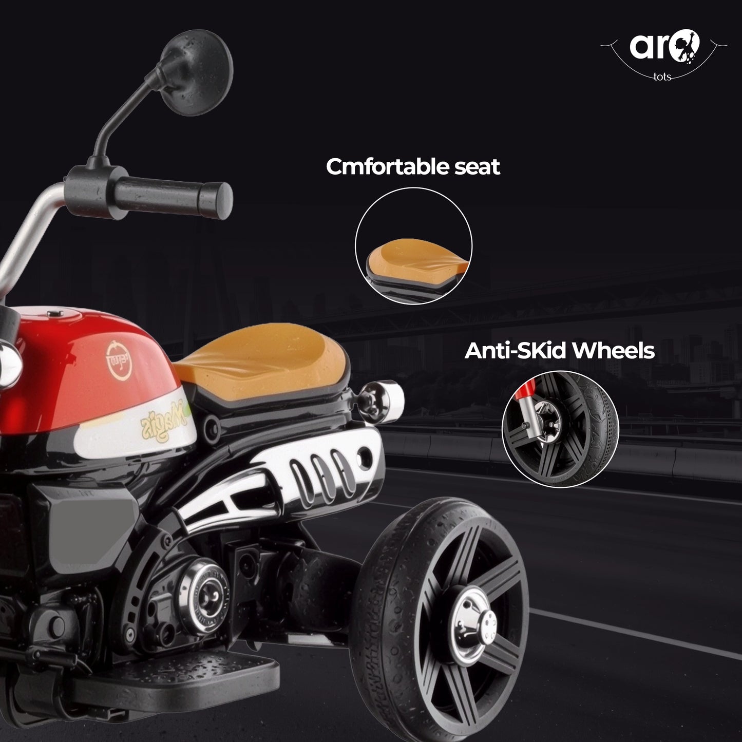 Kids Bullet Style Electric Ride On Bike - AROTOTS
