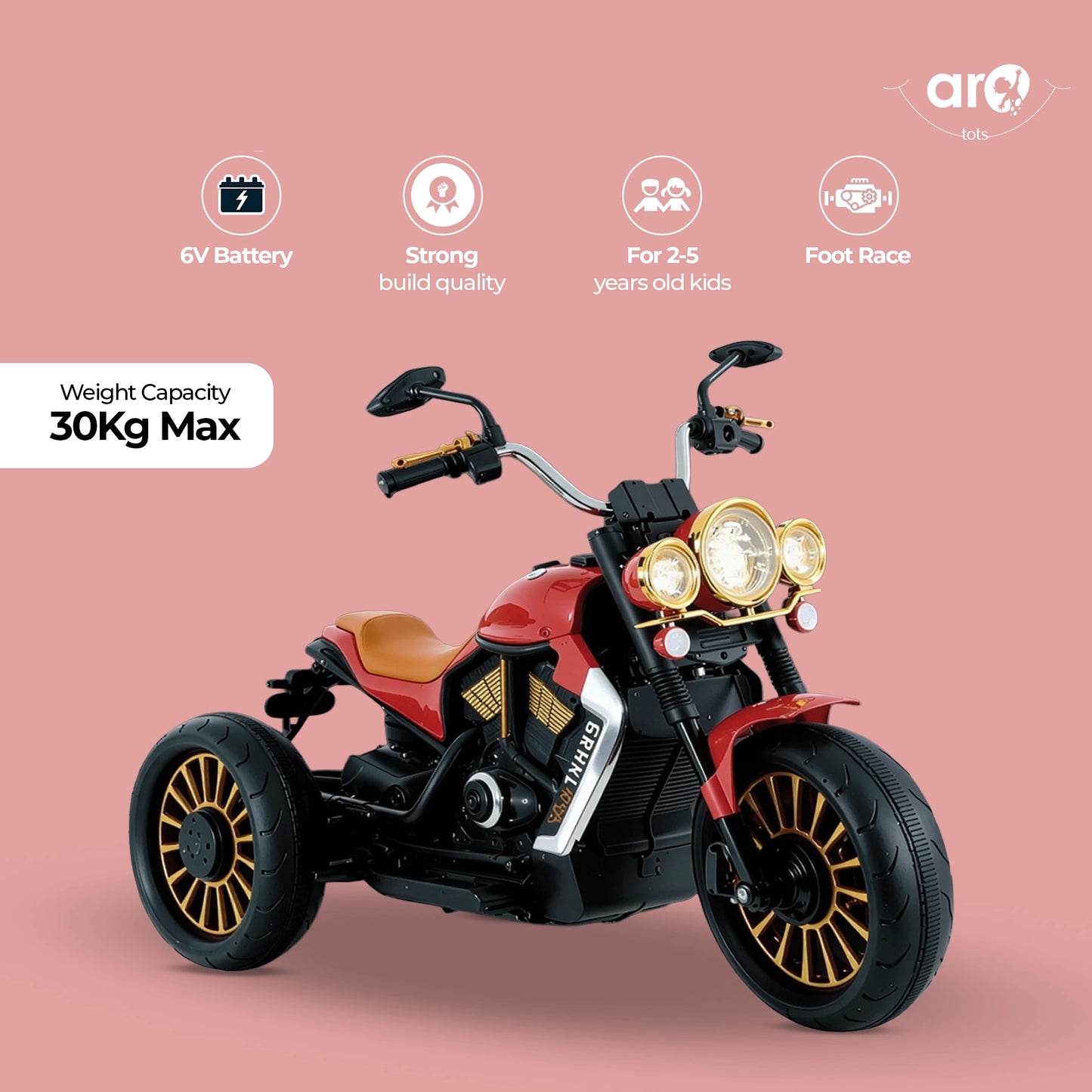 Kids Electric Ride On Bike with Remote Control - AROTOTS