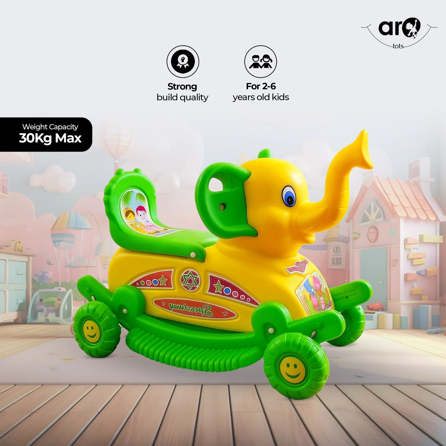 Elephant Rider Kids Ride On Toy for Fun Movement by AROTOTS
