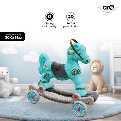 Chetak Horse Kids Ride On Toy for Indoor Outdoor Play by AROTOTS