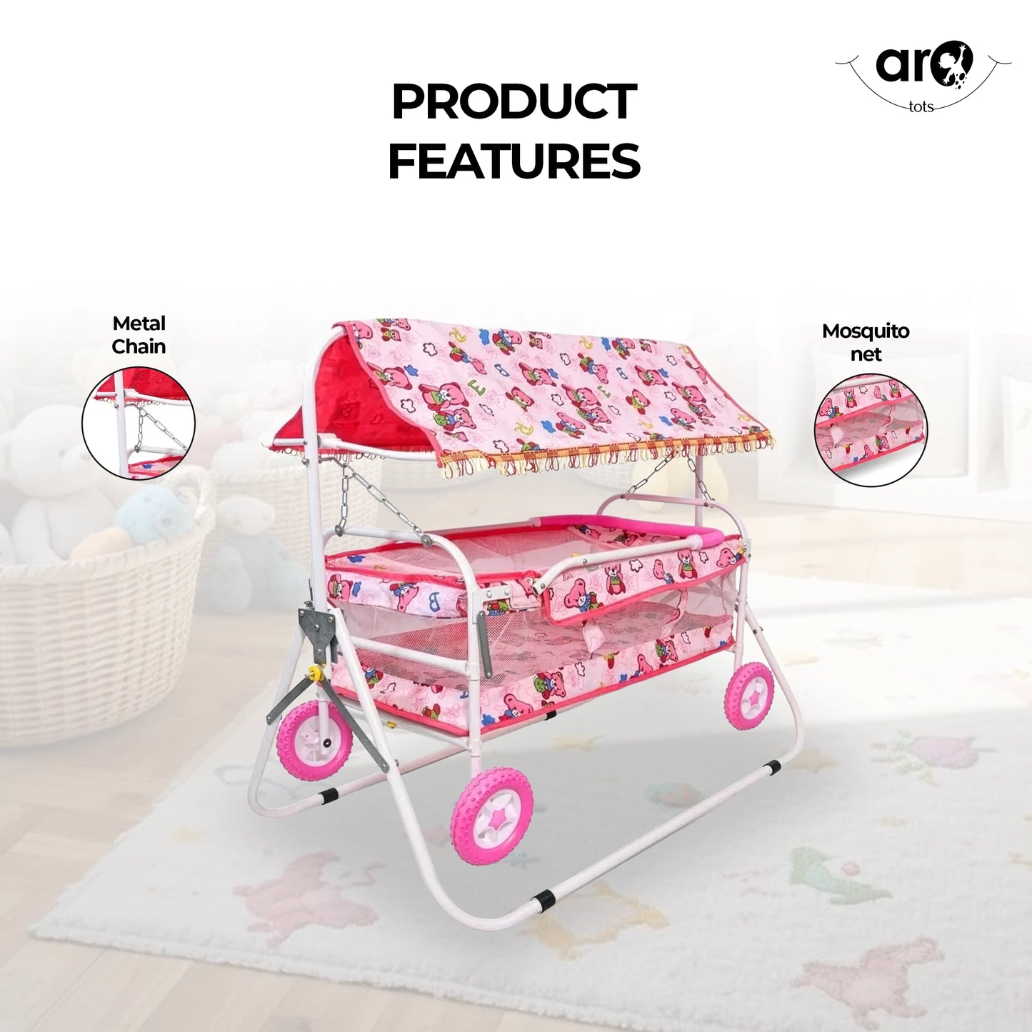 C-31 Baby Palna with Box for Storage and Comfort by AROTOTS